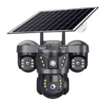 Tripple lense v380 4G Solar CCTV Camera